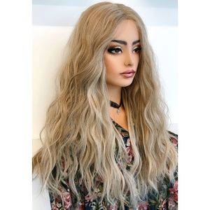 24" Ash Blonde Lace Wig Long Wavy | Abigail